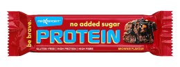 TERMIN 23/09/2026 BATON PROTEINOWY O SMAKU BROWNIE W MLECZNEJ CZEKOLADZIE BEZ DODATKU CUKRU BEZGLUTENOWY 40 g - MAXSPORT
