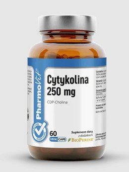 TERMIN 31/08/2026 CYTYKOLINA (250 mg) BEZGLUTENOWA 60 KAPSUŁEK - PHARMOVIT (CLEAN LABEL)