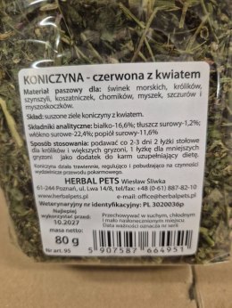 Herbal Pets Koniczyna Czerwona z Kwiatem dla Królika - Suszone Zioła