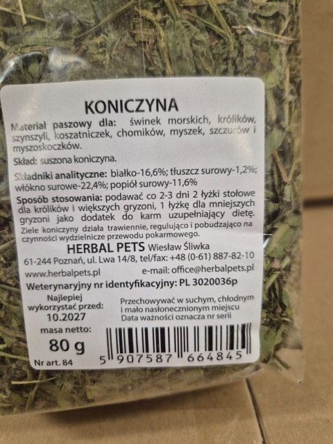 Herbal Pets Koniczyna Suszona dla Królika - Naturalna Karma Uzupełniająca