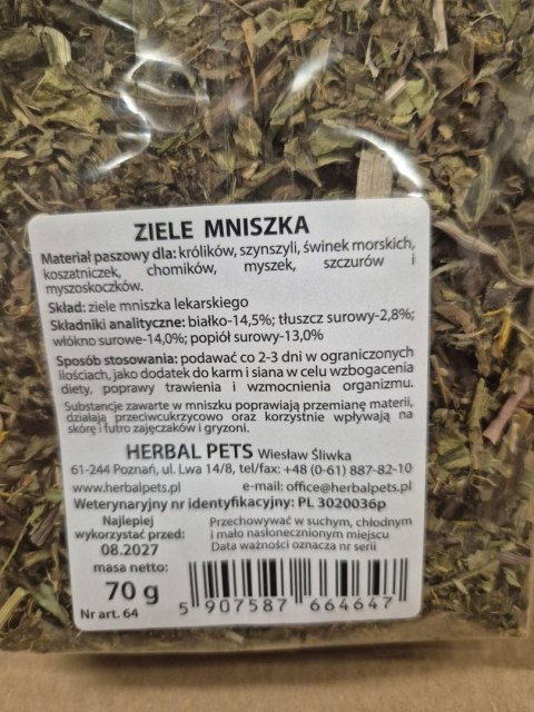 Herbal Pets Ziele Mniszka dla Królika - Naturalne Zioła Suszone