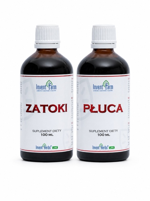 INVENT FARM ZATOKI + PŁUCA – zestaw 2 x 100 ml - drogi oddechowe