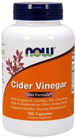 TERMIN 31/10/2026 NOW FOODS Cider Vinegar , Ocet Jabłkowy - 180 caps
