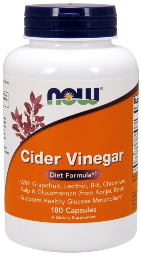 TERMIN 31/10/2026 NOW FOODS Cider Vinegar , Ocet Jabłkowy - 180 caps