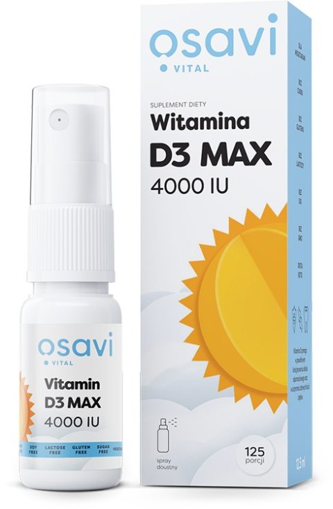 TERMIN 30/09/2026 OSAVI WITAMINA D3 SPRAY DOUSTNY MAX 4000IU 12,5ML