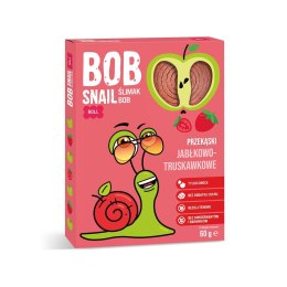 TERMIN 20/07/2026 PRZEKĄSKA JABŁKOWO -TRUSKAWKOWA BEZ DODATKU CUKRU BEZGLUTENOWA 60 g - BOB SNAIL