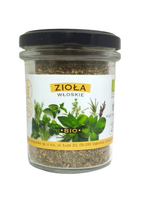 TERMIN 30/09/2026 ZIOŁA WŁOSKIE BEZGLUTENOWE BIO 40 g - PIĘĆ PRZEMIAN