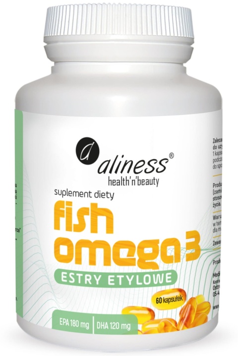 TERMIN 31/01/2027 Fish Omega 3 Estry 180/120mg x 60 caps- Aliness
