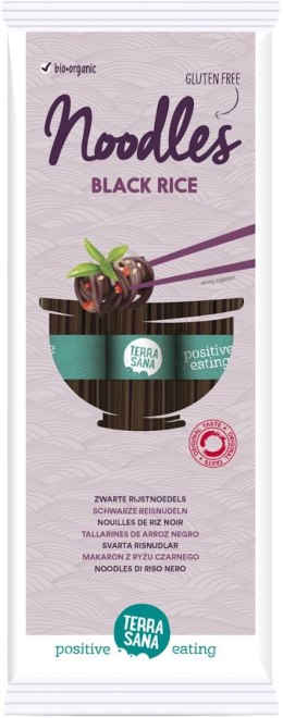 TERMIN 30/11/2026 MAKARON (RYŻOWY Z RYŻU CZARNEGO) BEZGLUTENOWY BIO 250 g - TERRASANA