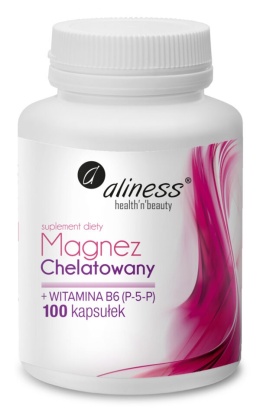 Magnez Chelatowany 650 mg witamina B6 100 kaps. Aliness