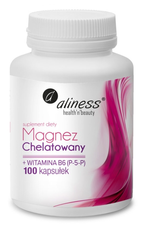 Magnez Chelatowany 650 mg witamina B6 100 kaps. Aliness