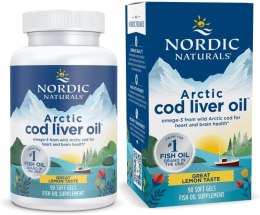 NORDIC NATURALS Arctic Cod tran omega-3 cytryna 90 kapsułek