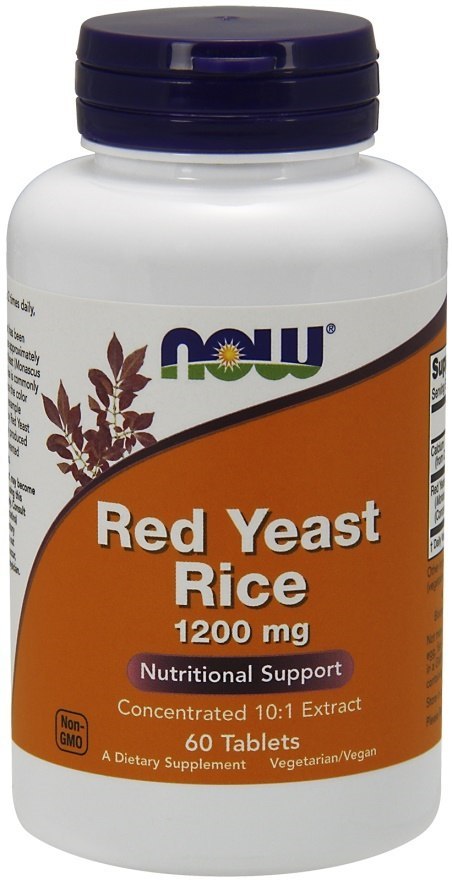 NOW FOODS Czerwony ryż ekstrakt 10:1 1200 mg 60 tabletek