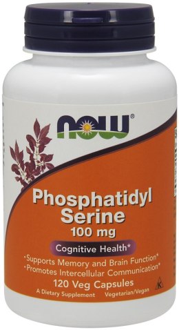 NOW FOODS Fosfatydyloseryna 100 mg 120 kapsułek roślinnych