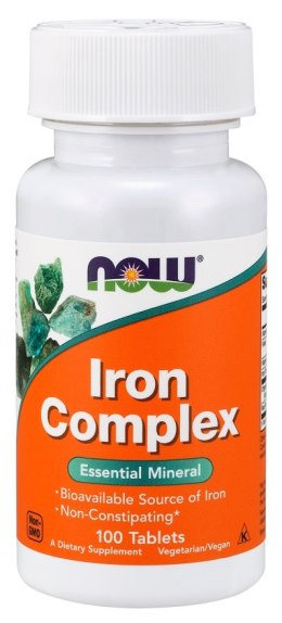 NOW FOODS Iron Complex żelazo z witaminami 100 tabletek