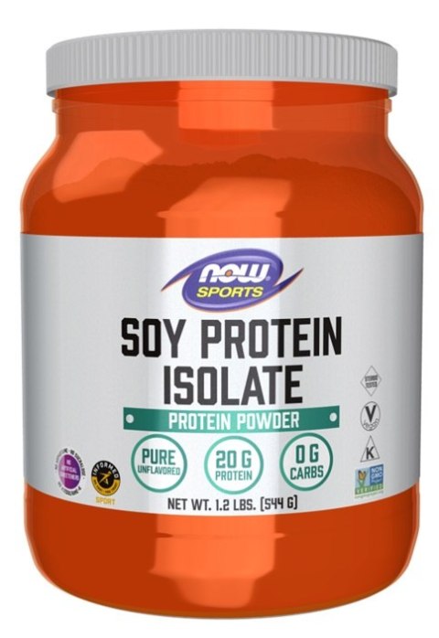 NOW FOODS Izolat białka sojowego bez smaku 544 g