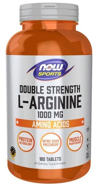 NOW FOODS L-arginina 1000 mg 180 tabletek