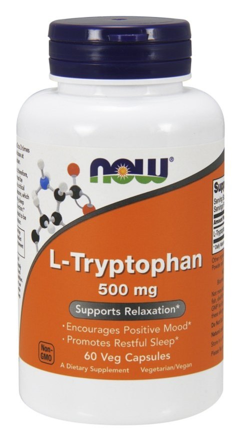 NOW FOODS L-tryptofan 500 mg 60 kapsułek roślinnych