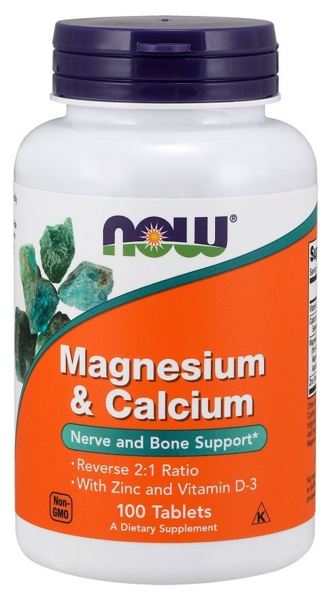 NOW FOODS Magnez wapń cynk i witamina D3 100 tabletek