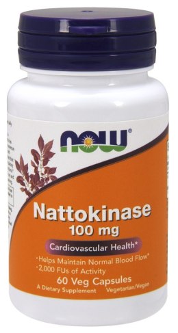 NOW FOODS Nattokinaza 100 mg 60 kapsułek roślinnych