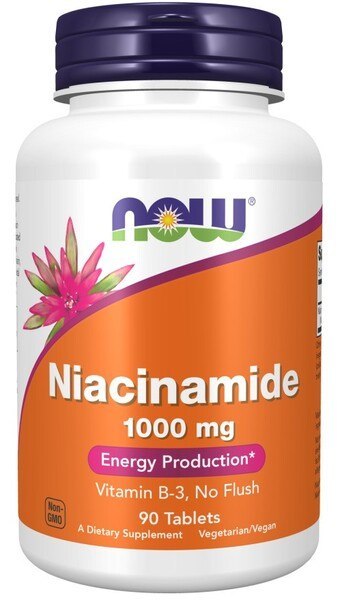NOW FOODS Niacynamid witamina B3 1000 mg 90 tabletek