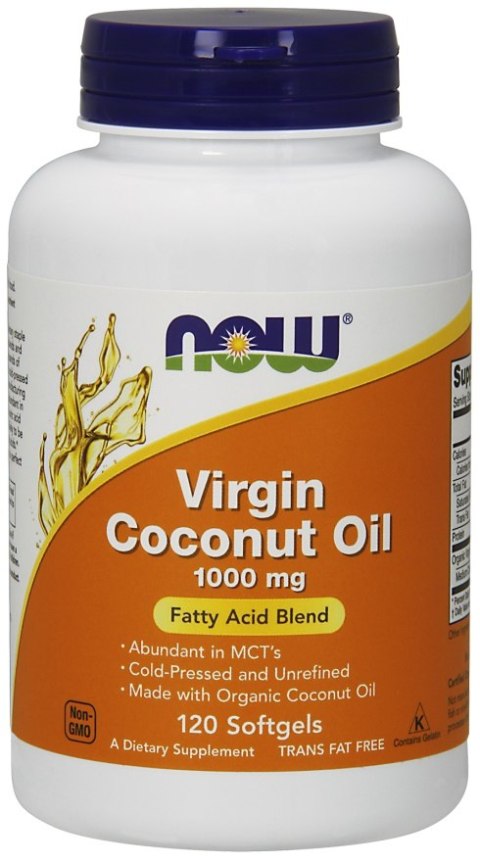 NOW FOODS Olej kokosowy Virgin 1000 mg 120 kapsułek