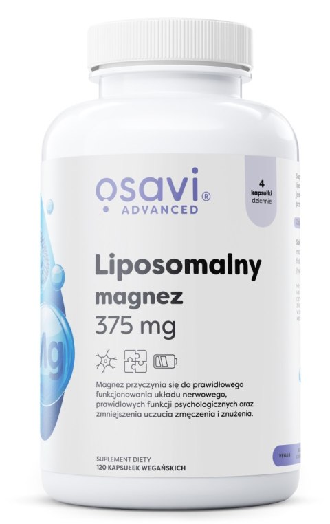 OSAVI Magnez liposomalny 375 mg 120 kapsułek wegańskich