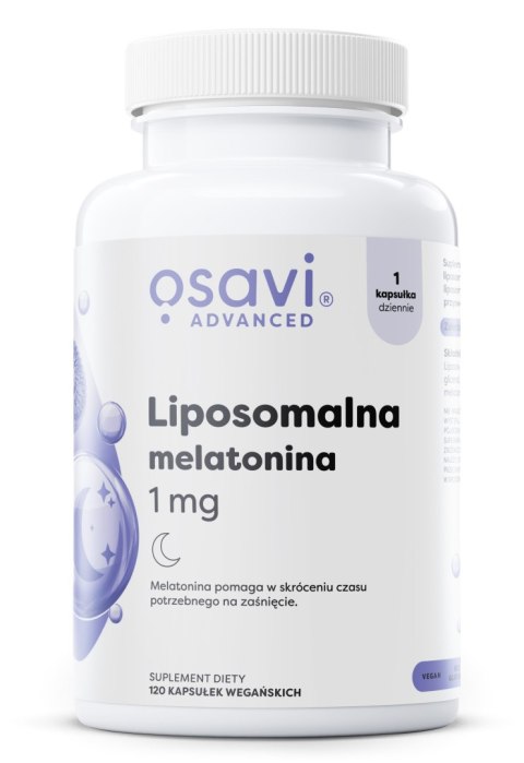 OSAVI Melatonina liposomalna 1 mg 120 kapsułek wegańskich