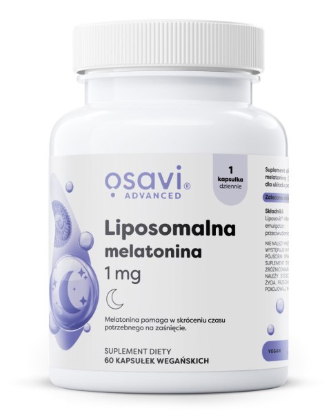 OSAVI Melatonina liposomalna 1 mg 60 kapsułek wegańskich