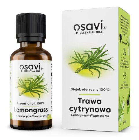 OSAVI Olejek eteryczny z trawy cytrynowej 100% naturalny 30 ml