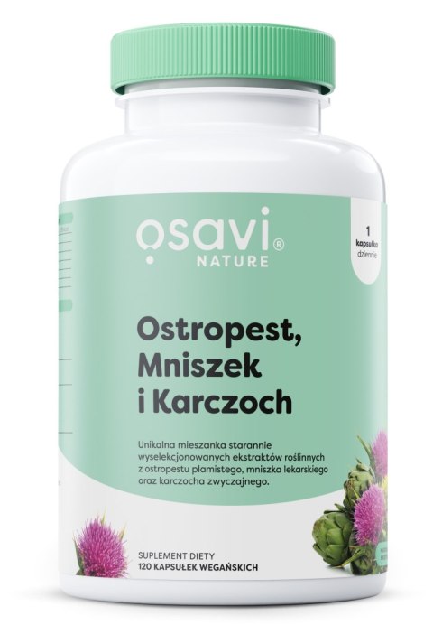 OSAVI Ostropest mniszek karczoch 120 kapsułek wegańskich