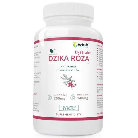TERMIN 31/10/2026 WISH DZIKA RÓŻA 200MG DO SSANIA SZAŁWIA 120 TAB