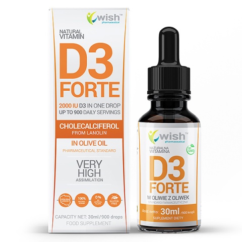 TERMIN 31/10/2026 WISH NATURALNA D3 2000IU FORTE W KROPLACH 30 ML